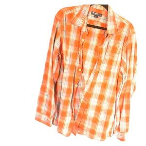 Light summer plaid button down